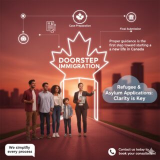 ✨ Your journey to Canada starts with clarity. From case prep to final submission, Doorstep Immigration simplifies every step toward your new beginning. 🇨🇦🇨🇦 No Change in Canada’s Refugee Claim Program!
Genuine candidates can still apply for protection today.📞 Let us help you find hope again — and take the first step toward a safer, brighter future in Canada. 🌅📍  6th Floor, 380 Wellington Street, London, Ontario, Canada
📲 Call: +1 (778) 228-3109
💬 WhatsApp: +1 (778) 228-3109
🌐 https://doorstepimmigration.ca/💼 Doorstep Immigration – Trusted. Compassionate. Experienced.#DoorstepImmigration #RefugeeSupport #CanadaImmigration #HopeBeginsHere #NewStartCanada #ImmigrationConsultant #RCIC #CanadaRefugeeHelp #SafeHaven #CanadianDream