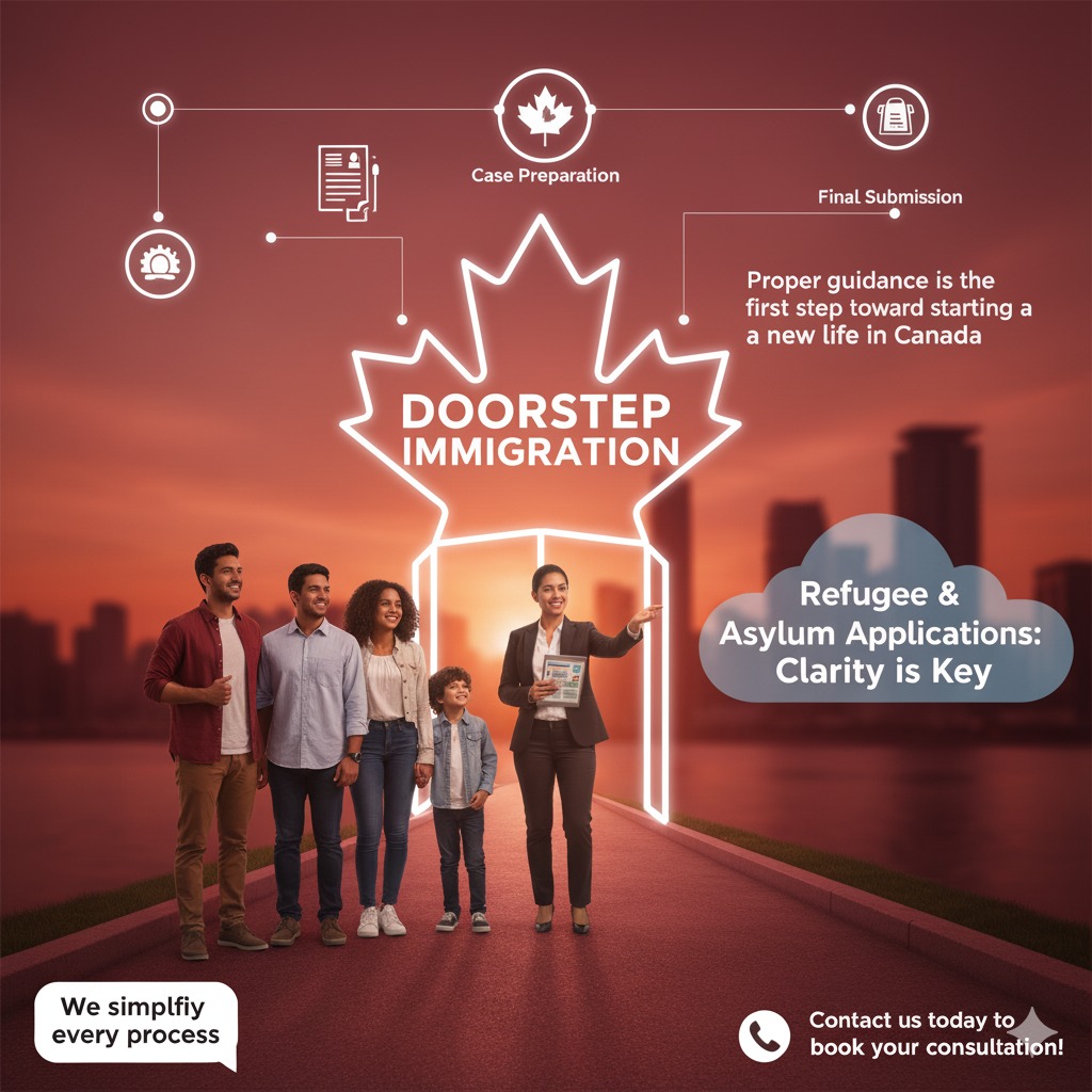 ✨ Your journey to Canada starts with clarity. From case prep to final submission, Doorstep Immigration simplifies every step toward your new beginning. 🇨🇦🇨🇦 No Change in Canada’s Refugee Claim Program!
Genuine candidates can still apply for protection today.📞 Let us help you find hope again — and take the first step toward a safer, brighter future in Canada. 🌅📍 8120, 128 ST SUITE 212, Surrey, BC, V3W 1R1
📲 Call: +1 (778) 228-3109
💬 WhatsApp: +1 (778) 228-3109
🌐 https://doorstepimmigration.ca/💼 Doorstep Immigration – Trusted. Compassionate. Experienced.#DoorstepImmigration #RefugeeSupport #CanadaImmigration #HopeBeginsHere #NewStartCanada #ImmigrationConsultant #RCIC #CanadaRefugeeHelp #SafeHaven #CanadianDream