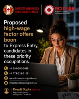 🚨 Canada’s Proposed High-Wage Factor Could Be a Game-Changer for Express Entry Candidates! 🇨🇦A new proposal could give a significant advantage to skilled professionals earning high wages in priority occupations, creating stronger pathways to Canadian permanent residency through Express Entry.If you’re a skilled worker planning your move to Canada, now is the time to understand how these potential changes may impact your immigration strategy and eligibility.✅ Personalized Immigration Guidance
✅ Express Entry & PR Pathways
✅ Work Permit Assistance
✅ Provincial Nominee Programs (PNP)
✅ LMIA & Employer-Sponsored Options👩‍💼 Deepti Gupta (RCIC-IRB)
Regulated Canadian Immigration Consultant📞 +1 604-200-2999
📞 +1 778-228-3109📧 info@doorstepimmigration.ca
🌐 www.doorstepimmigration.ca📍 Offices in Surrey, British Columbia & London, Ontario, Canada#CanadaImmigration #ExpressEntry #PermanentResidency #WorkPermitCanada #PNP #CanadianImmigration #ImmigrateToCanada #SkilledWorkers #CanadaPR #RCIC #DeeptiGupta #DoorstepImmigration #LMIA #ForeignWorkers #CanadaJobs #ImmigrationConsultant #SurreyBC #LondonOntario #CanadaVisa #ExpressEntryCanada