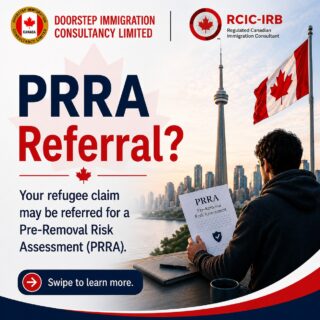 🇨🇦 PRRA Referral? Don’t Navigate It Alone.If your refugee claim has been referred for a Pre-Removal Risk Assessment (PRRA), understanding your options is essential. A well-prepared PRRA application can help present important information about the risks and circumstances you may face if required to leave Canada.In this carousel, learn:
✔️ What PRRA is
✔️ Why it matters
✔️ How professional guidance can strengthen your application
✔️ When to seek expert supportOur experienced team is here to guide you through every step of the PRRA process with personalized advice and professional assistance.👩‍💼 Deepti Gupta (RCIC-IRB)
Regulated Canadian Immigration Consultant📞 +1 604-200-2999
📞 +1 778-228-3109
📧 info@doorstepimmigration.ca
🌐 www.doorstepimmigration.ca📍 Offices in Surrey, British Columbia & London, Ontario, Canada#PRRA #RefugeeClaim #CanadaImmigration #ImmigrationConsultant #RCIC #RefugeeProtection #CanadianImmigration #PRRAApplication #ImmigrationSupport #DoorstepImmigration #DeeptiGupta #SurreyBC #OntarioCanada #ImmigrationHelp #CanadaVisa