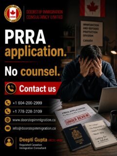 📌 PRRA Application – No Counsel? We’re Here to Help.Navigating a Pre-Removal Risk Assessment (PRRA) application can be challenging, especially if you don't have legal representation.At Doorstep Immigration Consultancy Limited, Deepti Gupta (RCIC-IRB) provides professional guidance to help you understand the PRRA process, prepare your application, and explore your available immigration options.📞 Contact us today for a confidential consultation.📍 Offices in Surrey, British Columbia & London, Ontario
📞 +1 604-200-2999 | +1 778-228-3109
📧 info@doorstepimmigration.ca
🌐 www.doorstepimmigration.ca#PRRA #PreRemovalRiskAssessment #CanadaImmigration #RCIC #ImmigrationConsultant #DoorstepImmigration #DeeptiGupta #ImmigrationHelp #StayInCanada #LegalImmigration #ImmigrationSupport #CanadaVisa #CanadianImmigration