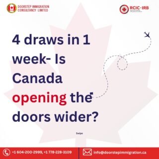 EXPRESS ENTRY- DRAW ALERT! 🇨🇦Wondering if you fit any of these criteria? Let's check your CRS score together, no guesswork, just facts.📞 Call us: +1 604-200-2999 | +1 778-228-3109 📧 Email: info@doorstepimmigration.caDoorstep Immigration Consultancy Limited RCIC-IRB Regulated Canadian Immigration Consultant#ExpressEntry #CEC #CanadianExperienceClass #CanadaPR #ImmigrateToCanada #doorstepimmigration